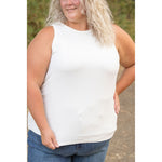 IN STOCK Tara Ribbed Tank - White