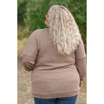 IN STOCK Brittney Button Sweater - Mocha FINAL SALE