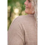 IN STOCK Brittney Button Sweater - Mocha FINAL SALE