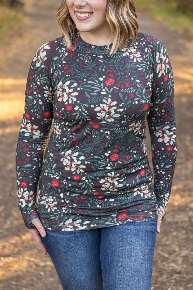 IN STOCK Blair Long Sleeve Top - Evergreen Christmas