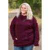 IN STOCK Classic Zoey ZipCowl Sweatshirt - Burgundy FINAL SALE