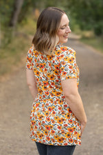 IN STOCK Sarah Ruffle Short Sleeve - Fall Floral FINAL SALE