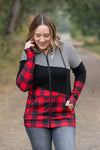 IN STOCK Colorblock Fullzip - Plaid and Stripes