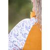 IN STOCK Zoey ZipCowl - Mustard and Harvest Floral FINAL SALE