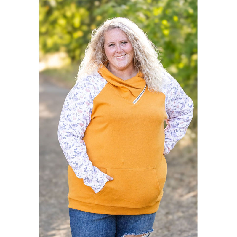 IN STOCK Zoey ZipCowl - Mustard and Harvest Floral FINAL SALE