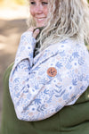 IN STOCK Zoey ZipCowl - Olive and Boho Floral FINAL SALE