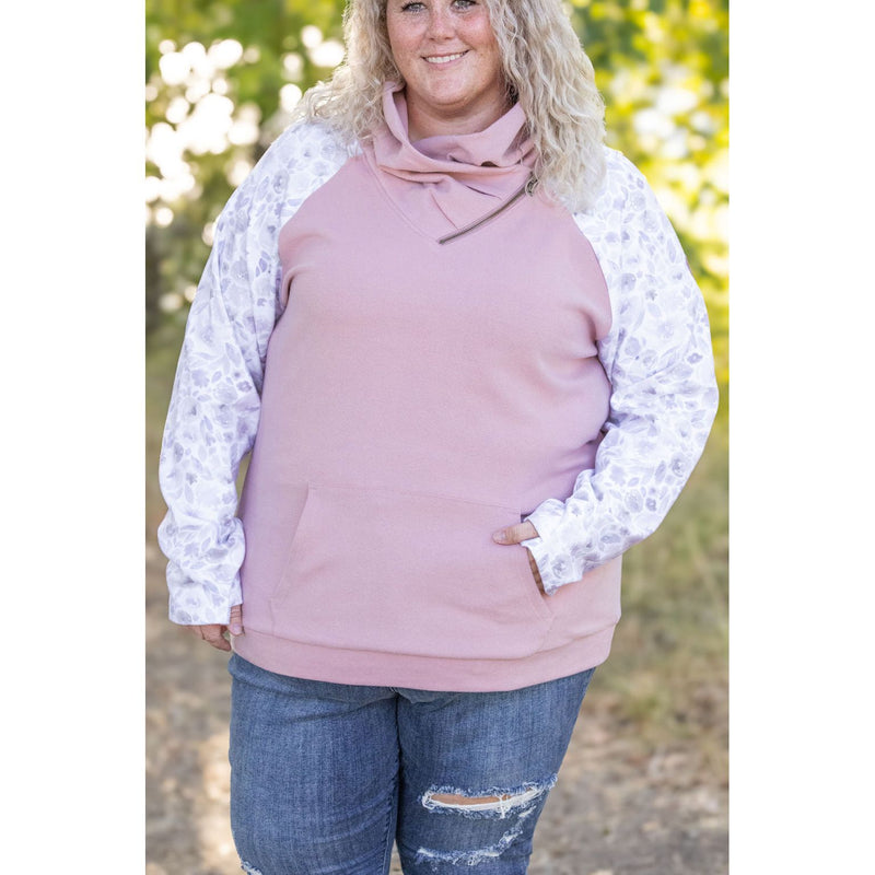 IN STOCK Zoey ZipCowl - Pink and Blush Floral