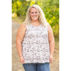 IN STOCK Renee Ruffle Tank - Tan Micro Floral FINAL SALE