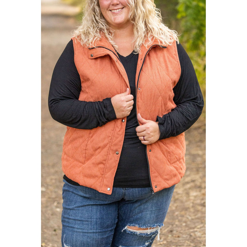 IN STOCK Corduroy Vest - Pumpkin FINAL SALE