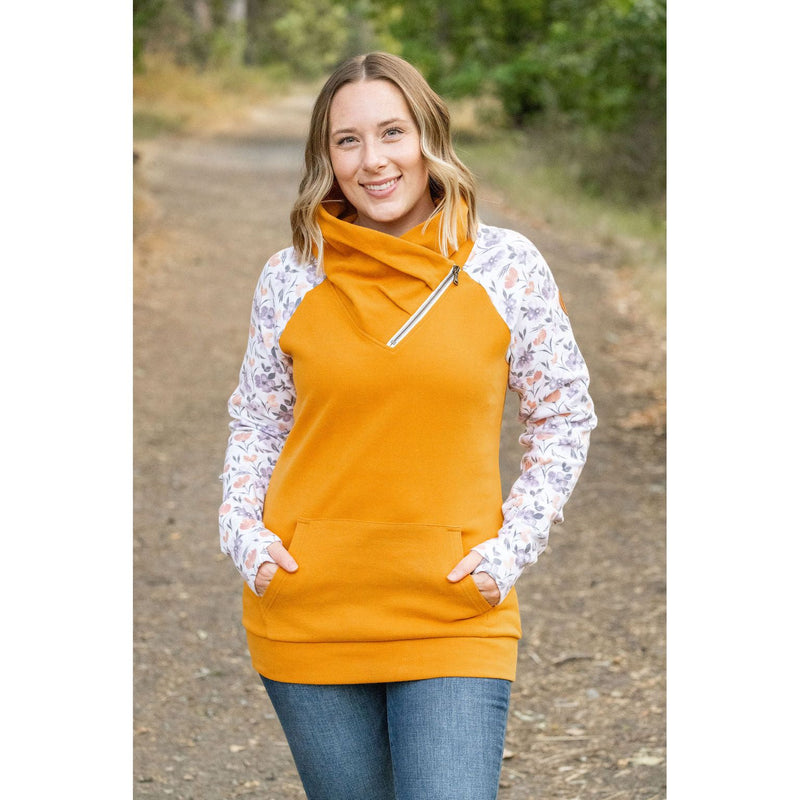 IN STOCK Zoey ZipCowl - Mustard and Harvest Floral FINAL SALE