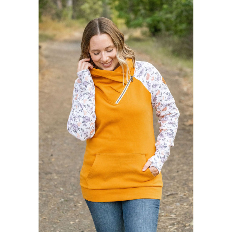 IN STOCK Zoey ZipCowl - Mustard and Harvest Floral FINAL SALE