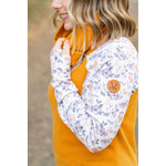 IN STOCK Zoey ZipCowl - Mustard and Harvest Floral FINAL SALE