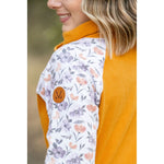 IN STOCK Zoey ZipCowl - Mustard and Harvest Floral FINAL SALE