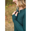 IN STOCK Harper Long Sleeve Henley - Evergreen | Women's Cozy Shirt