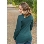 IN STOCK Harper Long Sleeve Henley - Evergreen | Women's Cozy Shirt