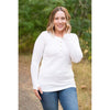 IN STOCK Harper Long Sleeve Henley - White | Women's Cozy Shirt