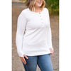 IN STOCK Harper Long Sleeve Henley - White | Women's Cozy Shirt