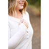 IN STOCK Harper Long Sleeve Henley - White | Women's Cozy Shirt