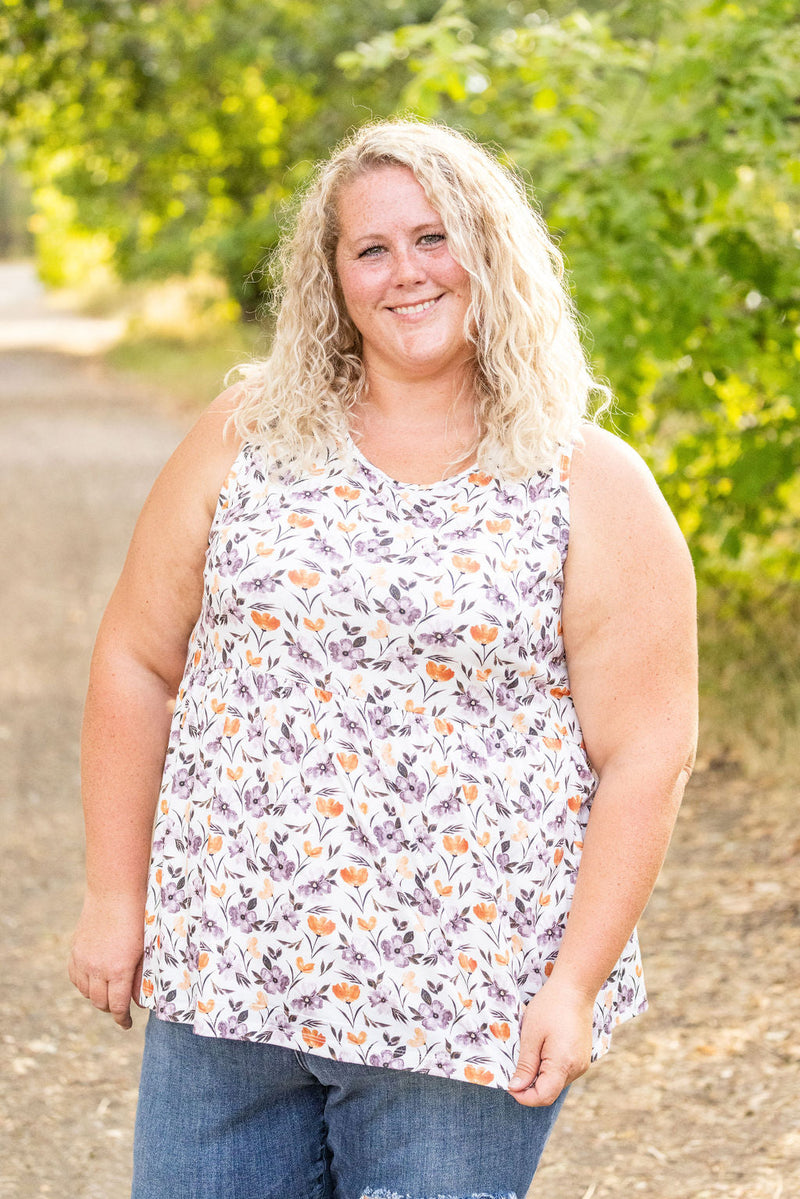 IN STOCK Renee Ruffle Tank - Harvest Floral FINAL SALE