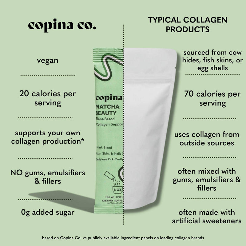 Matcha Plant-Based Collagen Boost Latte Stick Packs