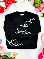 IN STOCK Black Hearts Sweater