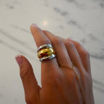 TWO TONED DOME RING