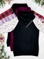 IN STOCK Classic Zoey ZipCowl Sweatshirt - Berry Serape