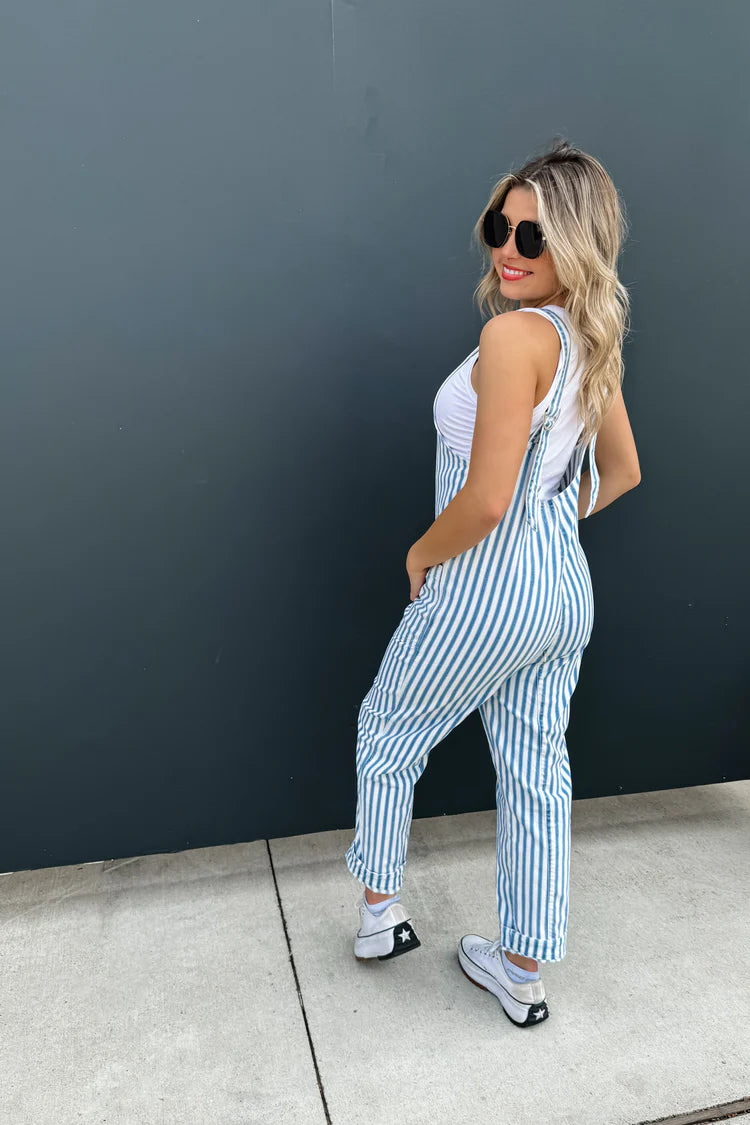 *** pre order blue stripe britte romper [ ETA IS END OF APRIL ]