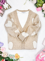 IN STOCK Sweetheart Cardigan - Tan