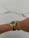 XL TWO TONED WATCH BAND BRACELET