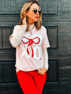 valentine bow tee