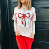 valentine bow tee