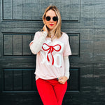 valentine bow tee