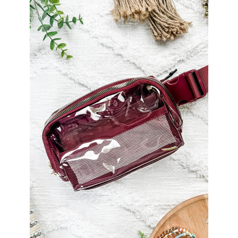 Clear Bag - Wine | Women's Crossbody Bag