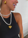 WRAP AROUND PEARL HEART NECKLACE