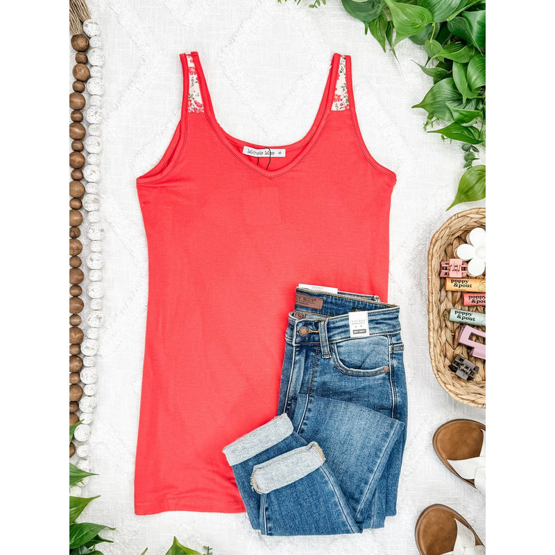 IN STOCK Poppy Tank - Coral Floral
