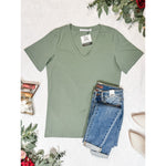 IN STOCK Olivia Tee - Sage | Women's Short Sleeve FINAL SALE