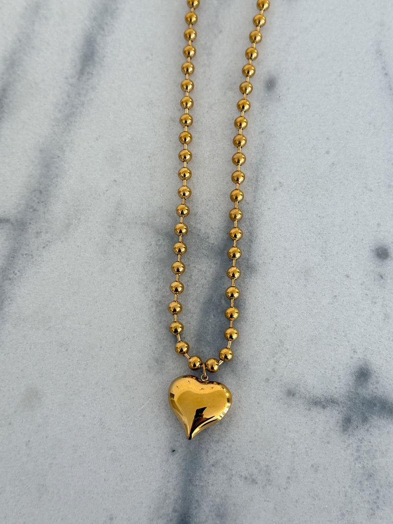 SMALL BUBBLE HEART NECKLACE