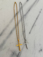 LARGE CROSS NECKLACE