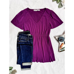 IN STOCK Emery Ruffle Top - Purple | Women's Blouse FINAL SALE