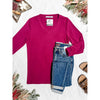 IN STOCK Leah Long Sleeve Top - Magenta | Women's Casual Top