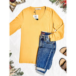 IN STOCK Leah Long Sleeve Top - Mustard | Women's Casual Top FINAL SALE