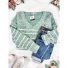 IN STOCK Cozy Striped Sweater - Green