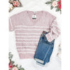 IN STOCK Cozy Striped Sweater - Mauve