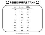 IN STOCK Renee Ruffle Tank - Neutral Abstract FINAL SALE