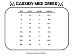 IN STOCK Cassidy Midi Dress - Navy Mix