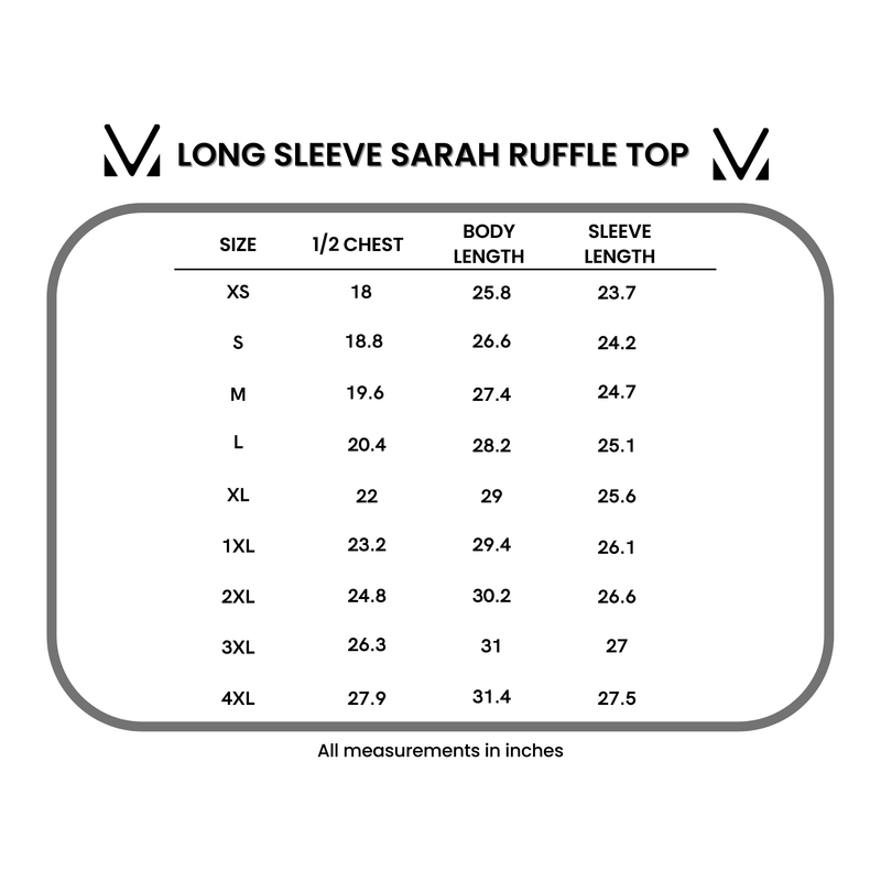 IN STOCK Long Sleeve Sarah Ruffle - White | Women's Top