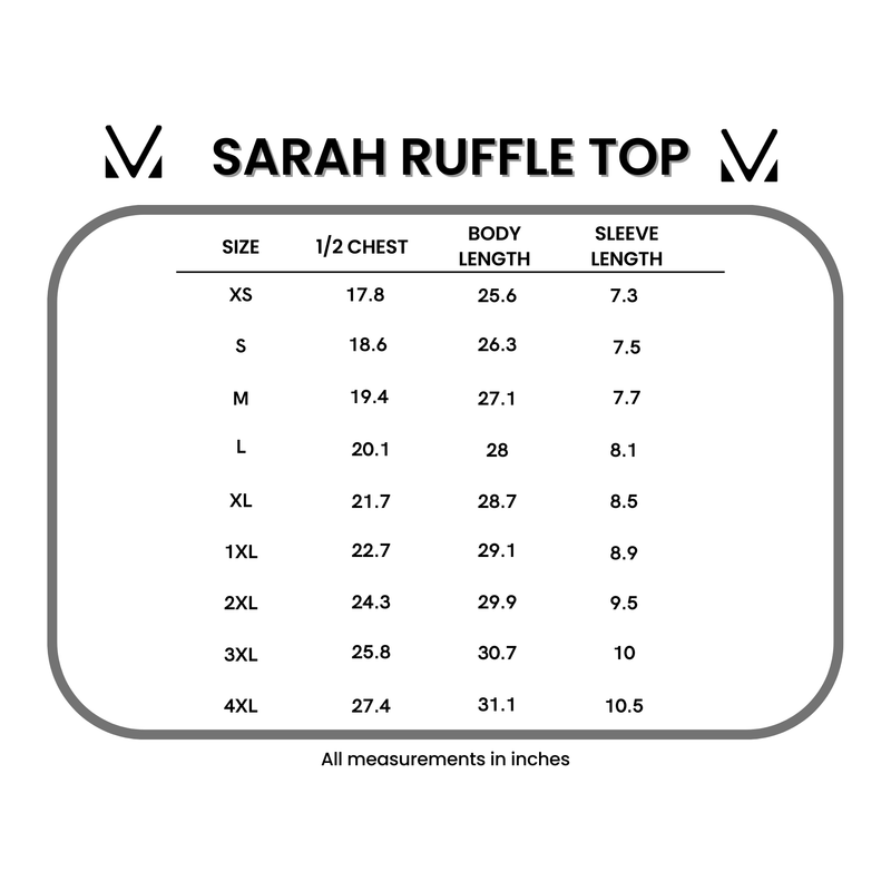 IN STOCK Sarah Ruffle Top - Navy