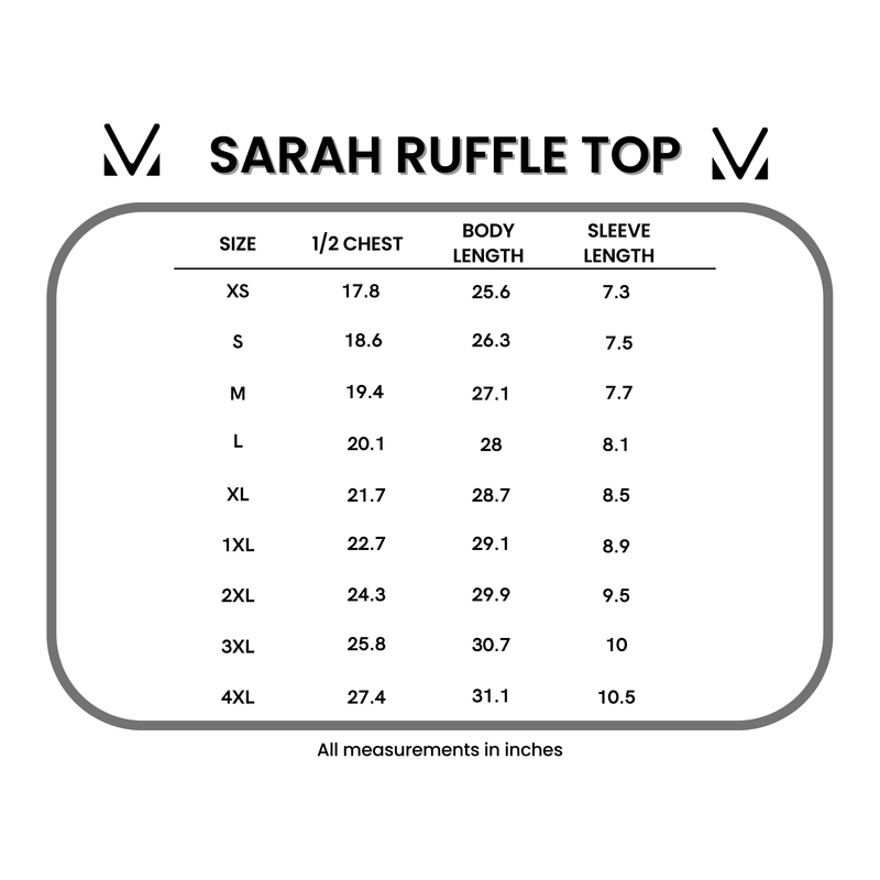 IN STOCK Sarah Ruffle Short Sleeve - Mocha | Women's Top FINAL SALE