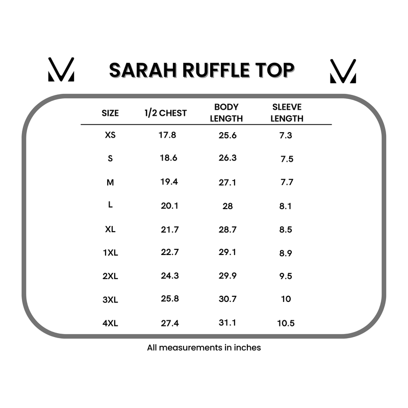 IN STOCK Sarah Ruffle Top - Black